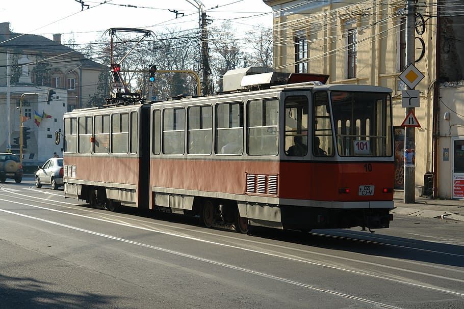 tram, transportation, train, traffic, vehicle, passenger, city HD wallpaper