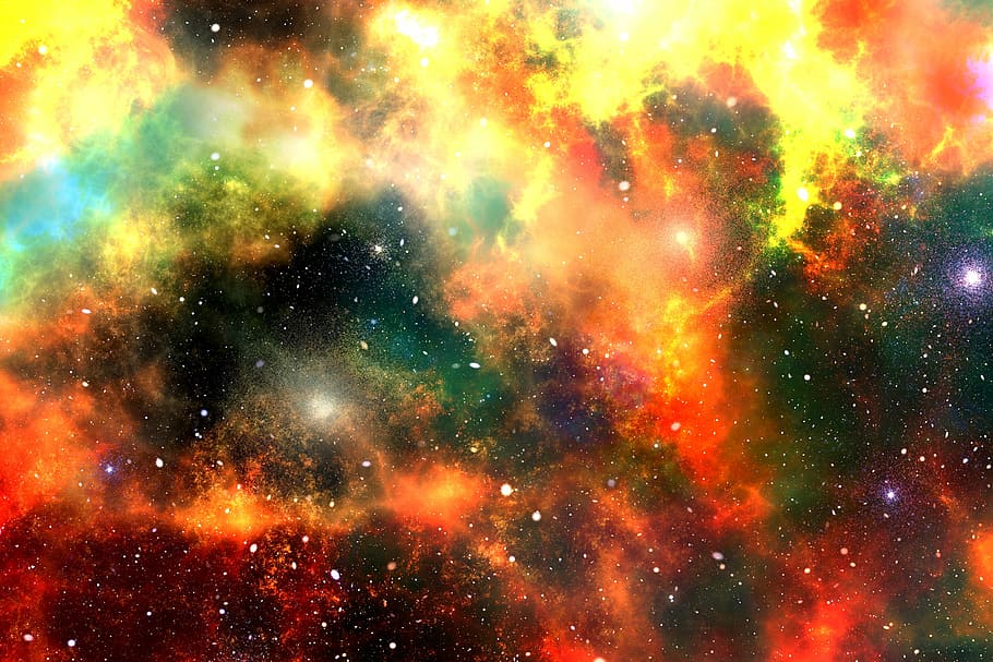 multicolored star painting, universe, sky, space, all, cosmos, HD wallpaper