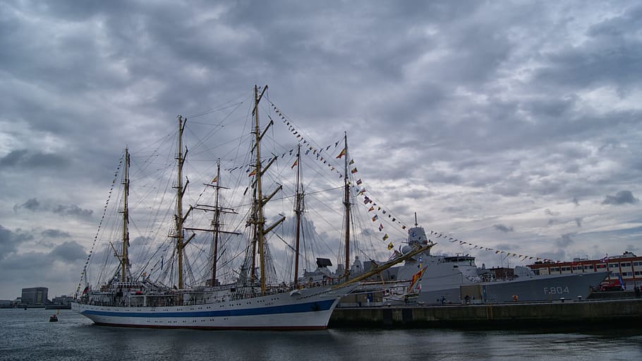 Ship, Army, Deck, Sailing, Boat, Boat, Rigging, nautical vessel HD wallpaper