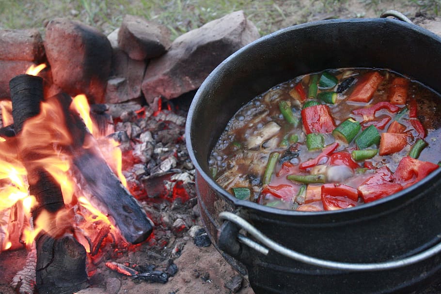 Potjie, South African, Food, Traditional, cooking, heat - Temperature