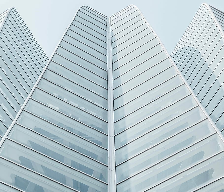 low-angle of high-rise building, worm eye view of building, architecture HD wallpaper