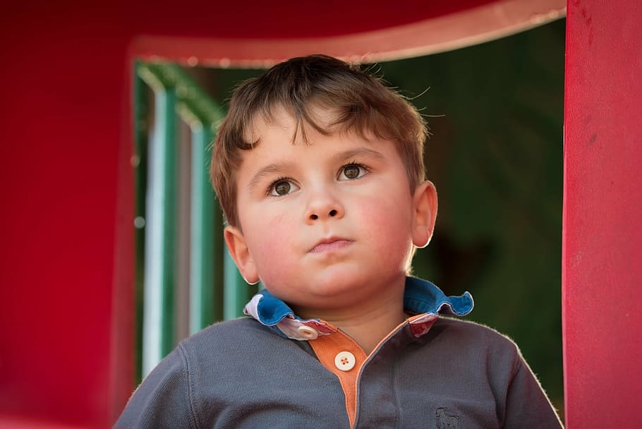 child, kid, boy, red, caucasian, portrait, headshot, childhood HD wallpaper