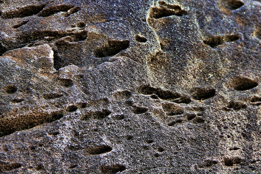photo of black holed concrete surfae, stone, pattern, texture HD wallpaper