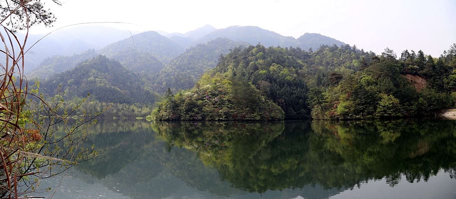 Anhui, Dabie Mountains, Scenery, the scenery, nature, lake, HD wallpaper