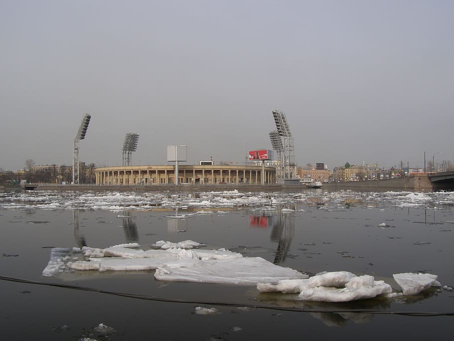 River, Spring, City, Ice, Cold, Cold, Water, winter, snow, architecture And Buildings HD wallpaper