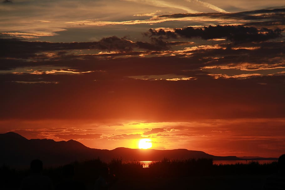 sunset, red, sky, orange, scenic, cloud - sky, beauty in nature HD wallpaper