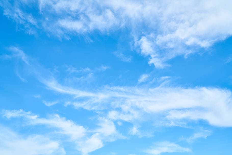 white and blue sky, cloud, summer, clouds, landscape, nature