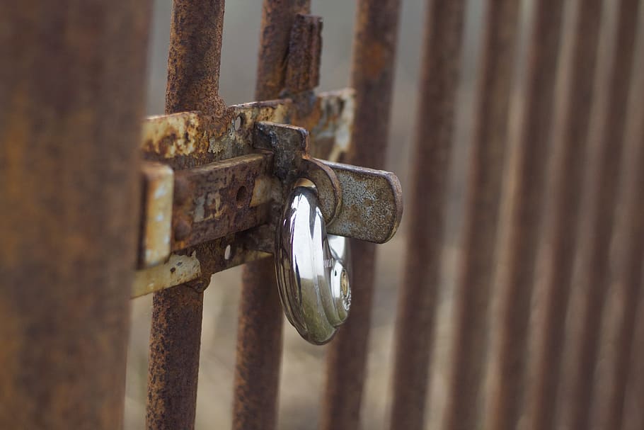 old, rusty, close, iron, security, steel, stainless, industry HD wallpaper