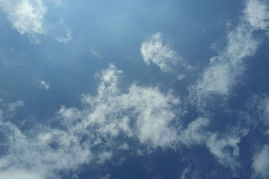 blue sky, simple, fresh, sky blue, cloud, cloud - sky, backgrounds HD wallpaper