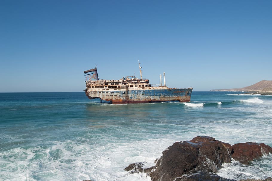 Body of Water, bay, beach, daylight, decayed, decaying, ocean HD wallpaper
