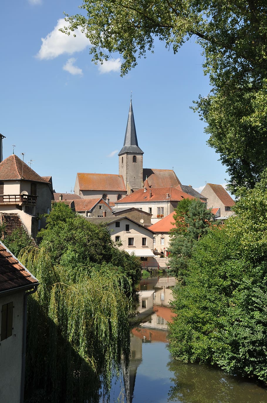 alsace, studs, house, alsatian house, windows, village, france, HD wallpaper