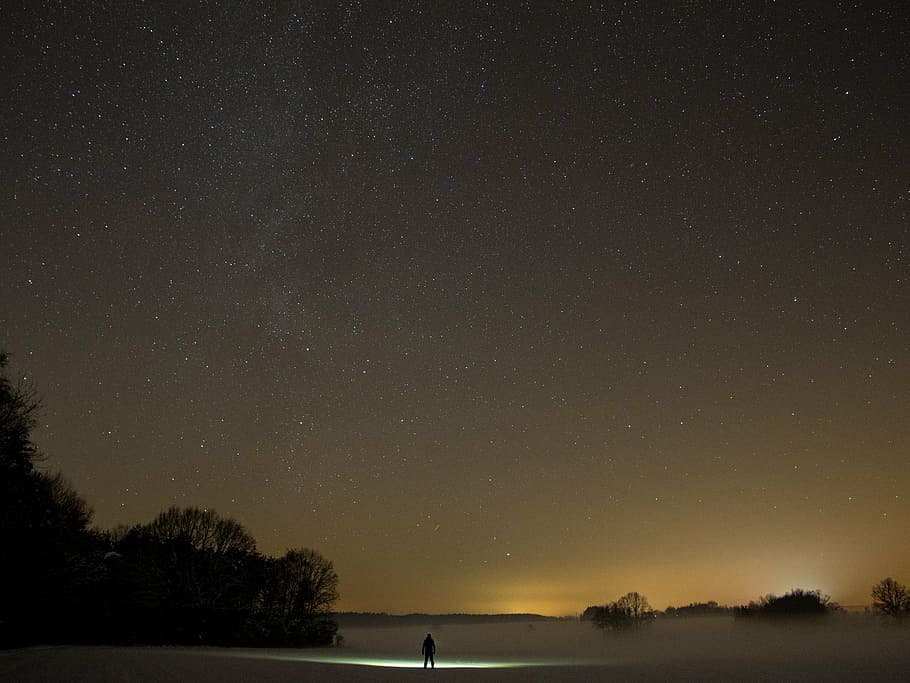 star, night, light, sky, starry sky, dark, night sky, black HD wallpaper