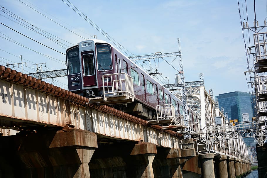 Train, Railway, Transport, train - vehicle, transportation HD wallpaper