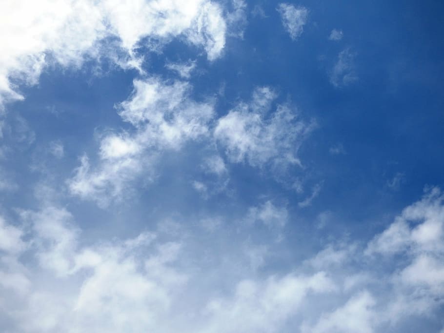 sky, blue, clouds, white, biel, clean, nature, weather, clear HD wallpaper