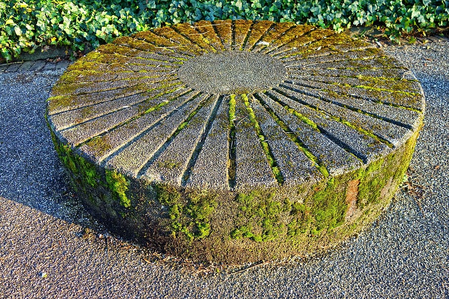 stone, round stone, mill stone, decoration, ornament, pattern HD wallpaper