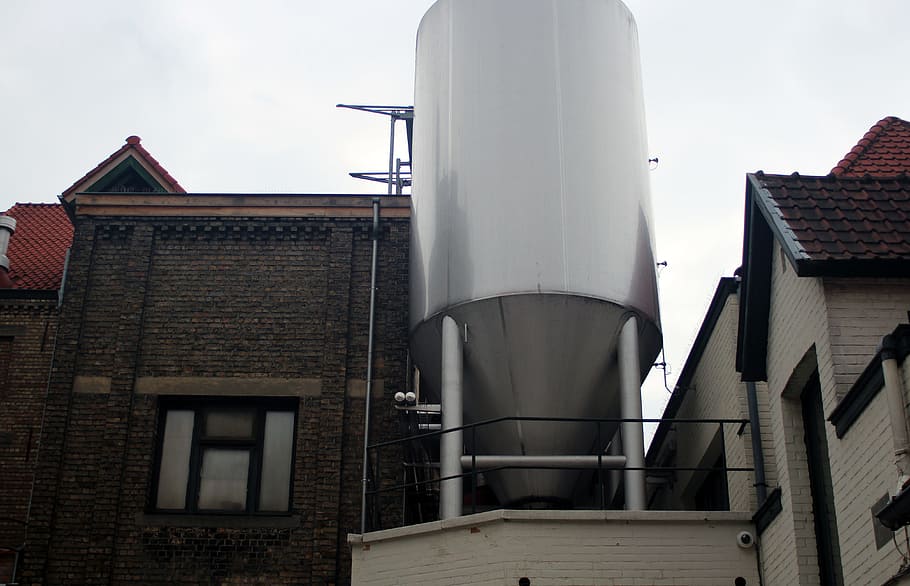 brewery, beer, boiler, brewing kettles, shiny, metal, factory, HD wallpaper