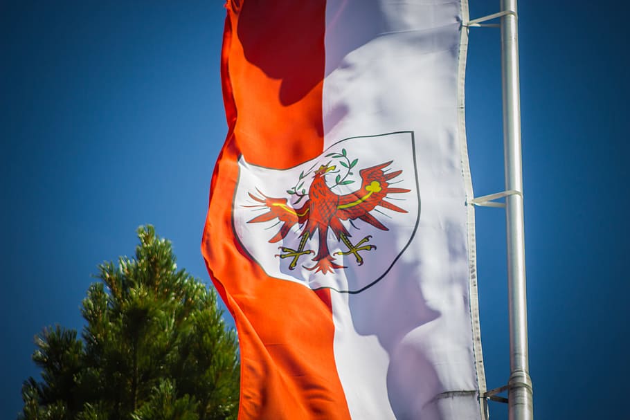 flag, tyrol, adler, summer, blow, patriotism, day, pride, sky HD wallpaper