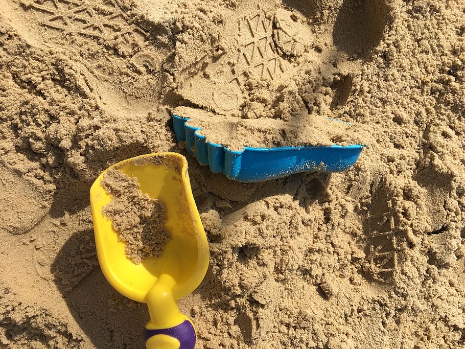 Sand Pit, Spie, Playground, Toys, digging, beach, children's playground, HD wallpaper