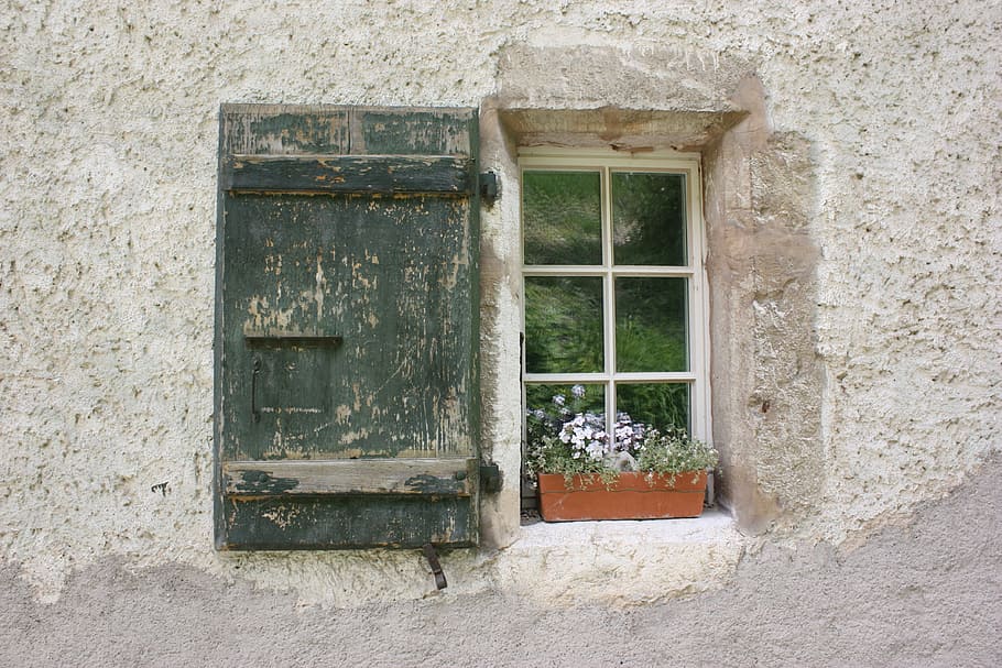 Window, Old, Shutter, Wall, Building, home, architecture, building exterior HD wallpaper
