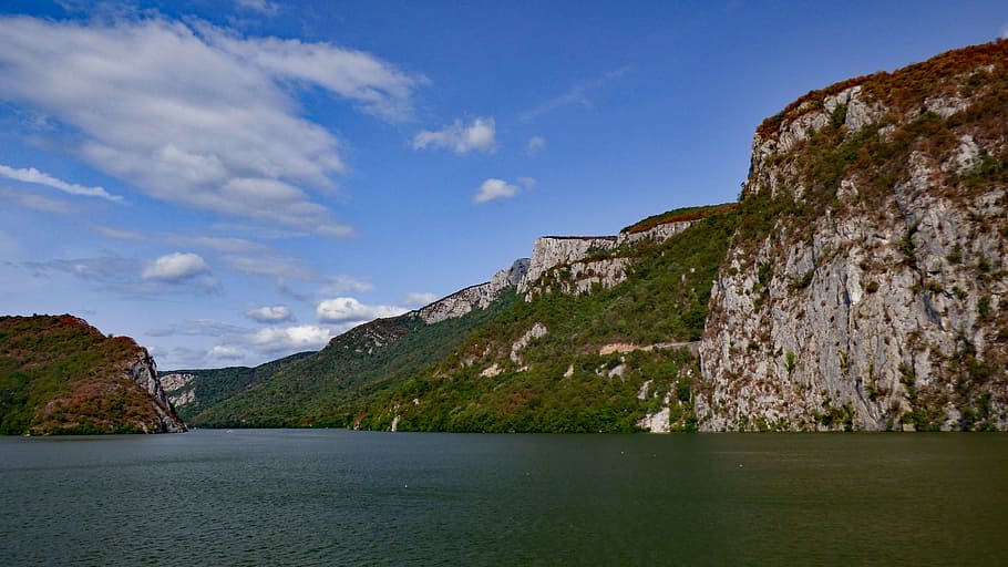 danube, river, travel, iron gate, serbia, gorge, water, sky, HD wallpaper