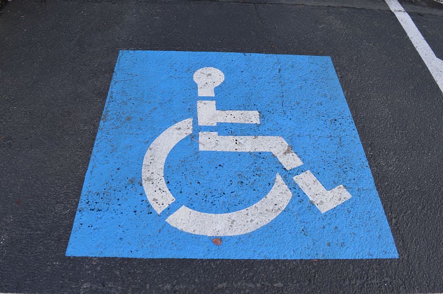 Handicap, Ada, Parking Space, wheelchair, disabled access, disabled sign, HD wallpaper