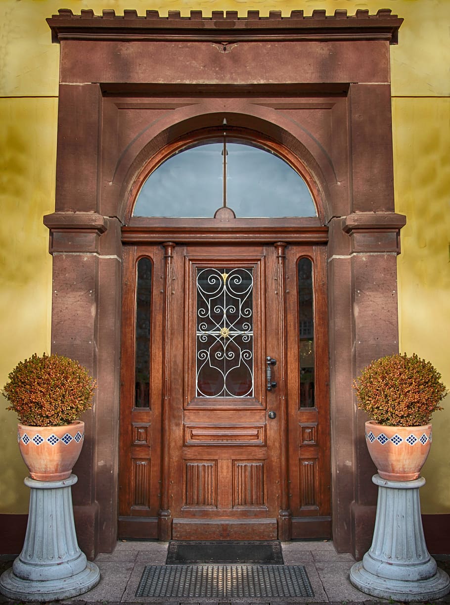door, front door, old, oak, input, old door, wooden door, house entrance, HD wallpaper
