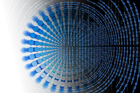 photo of blue number optical illustion, data, computer, internet HD wallpaper
