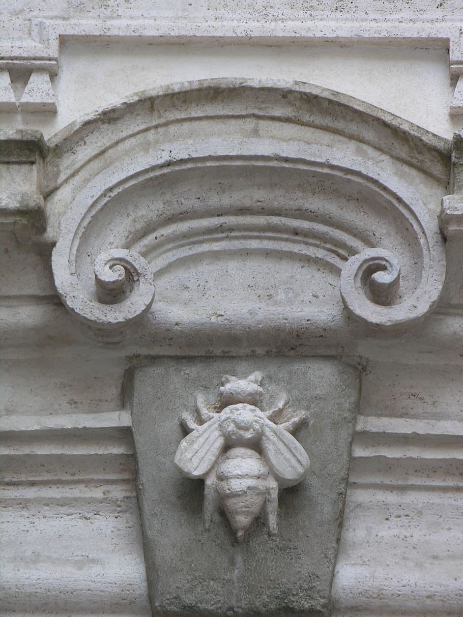 rome, bee, architecture, bees, facade, stone, art and craft HD wallpaper