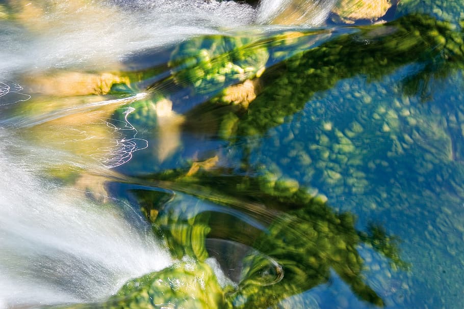water, una river, pure, flow, stream, fresh, clear, bosnia HD wallpaper