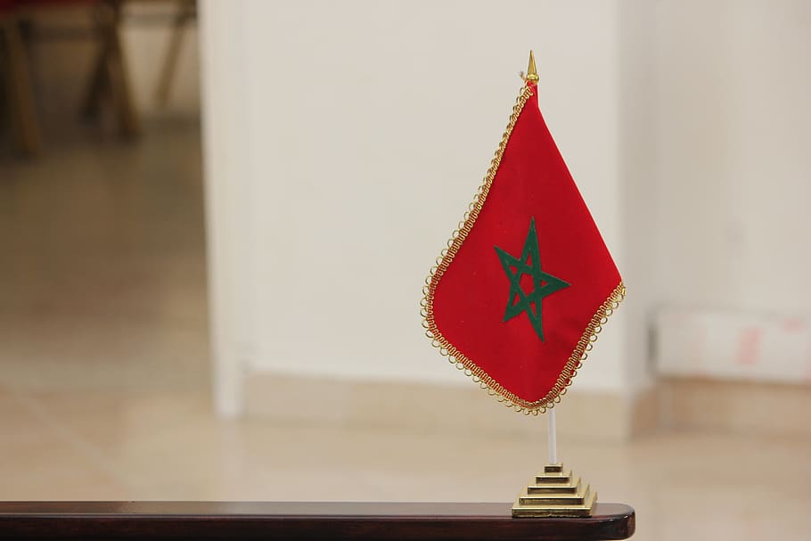 flag, morocco, country, national, design, symbol, africa, travel