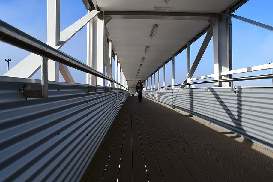 bridge, flyover, metal construction, the bridge connecting, HD wallpaper