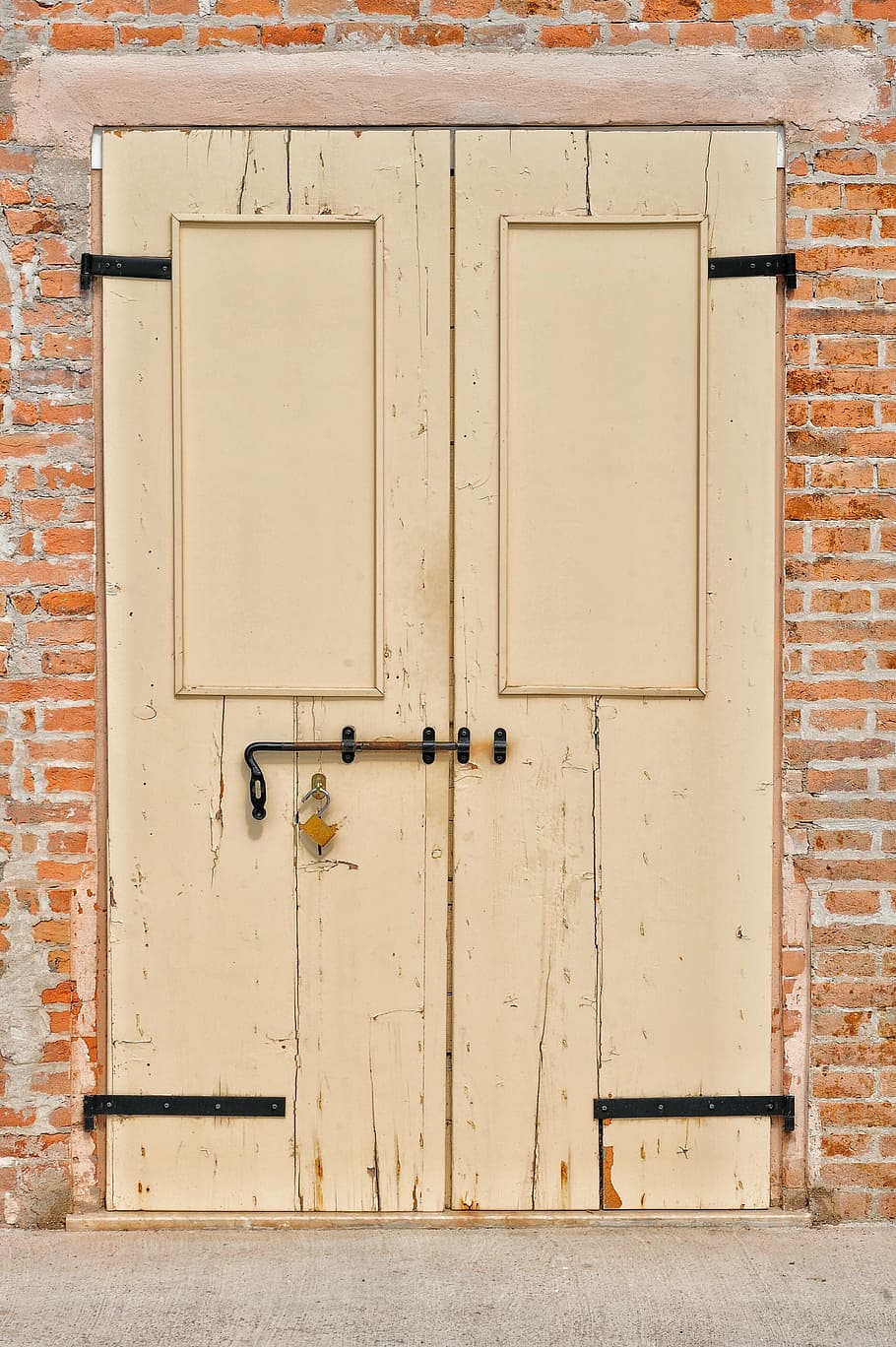 door, wood, texture, paint, wall, padlock, closed, entrance HD wallpaper