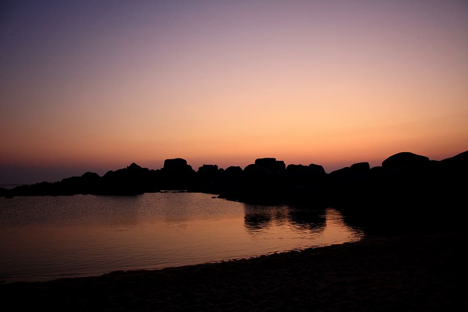 Sardinia, Sunset, Evening, abendstimmung, purple sky, italy HD wallpaper