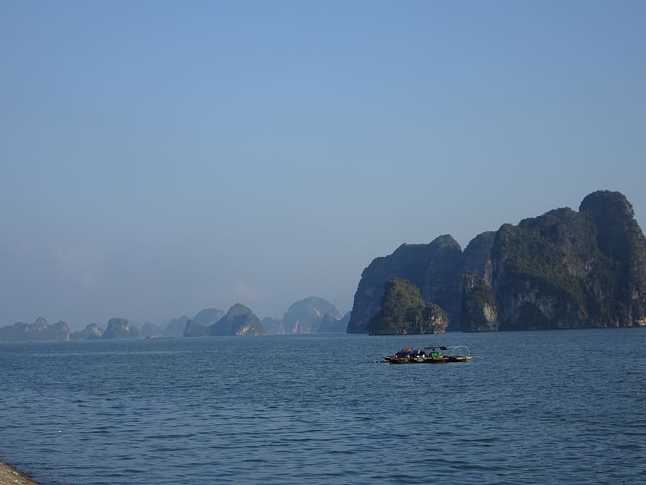 red sea workshop, halong bay, nautical vessel, water, mode of transportation HD wallpaper