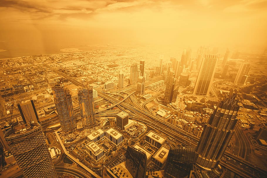 high-rise building during daytime, dubai, emirates, view, landscape HD wallpaper