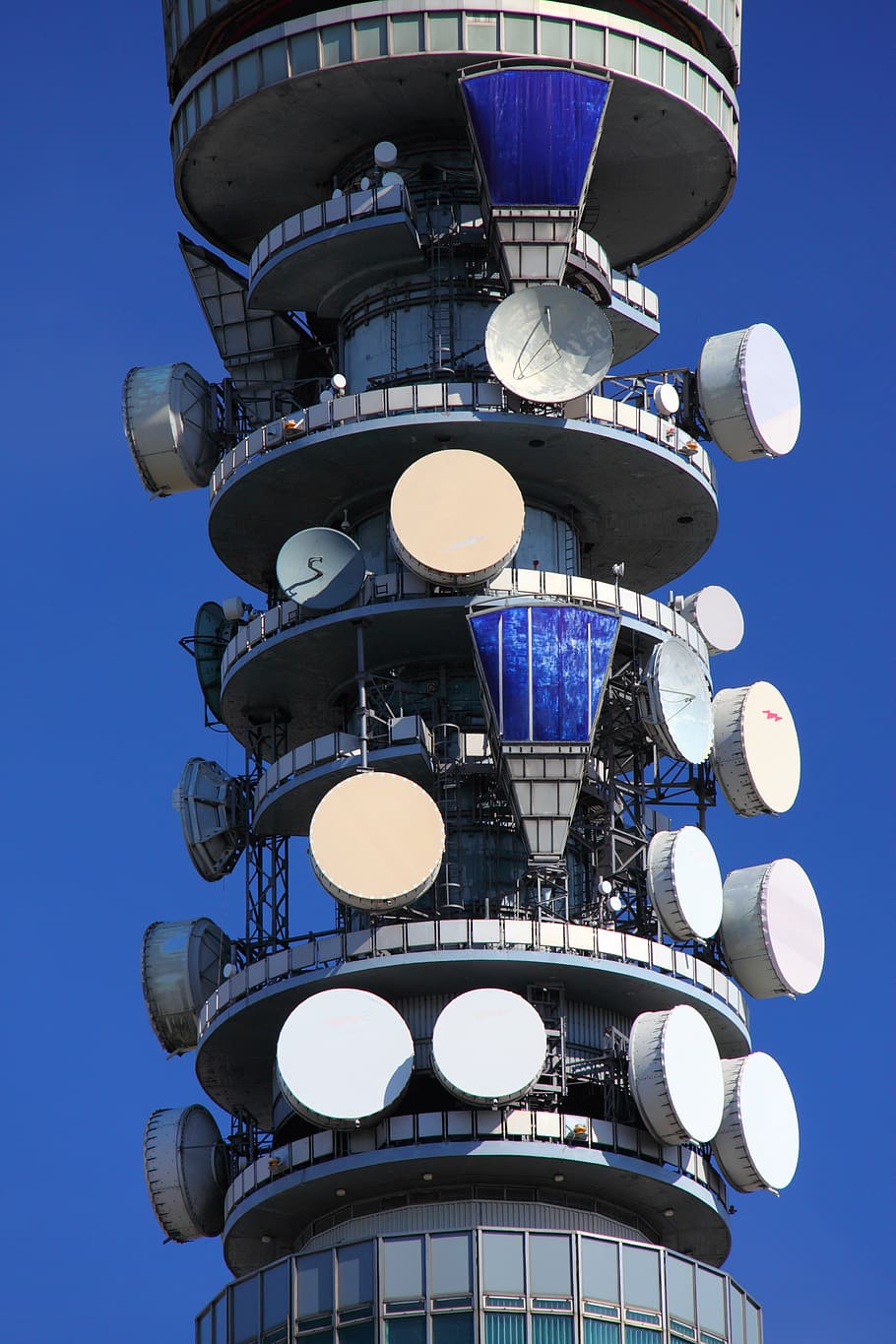 grey tower under the blue sky, antenna, cell, cellular, communication, HD wallpaper