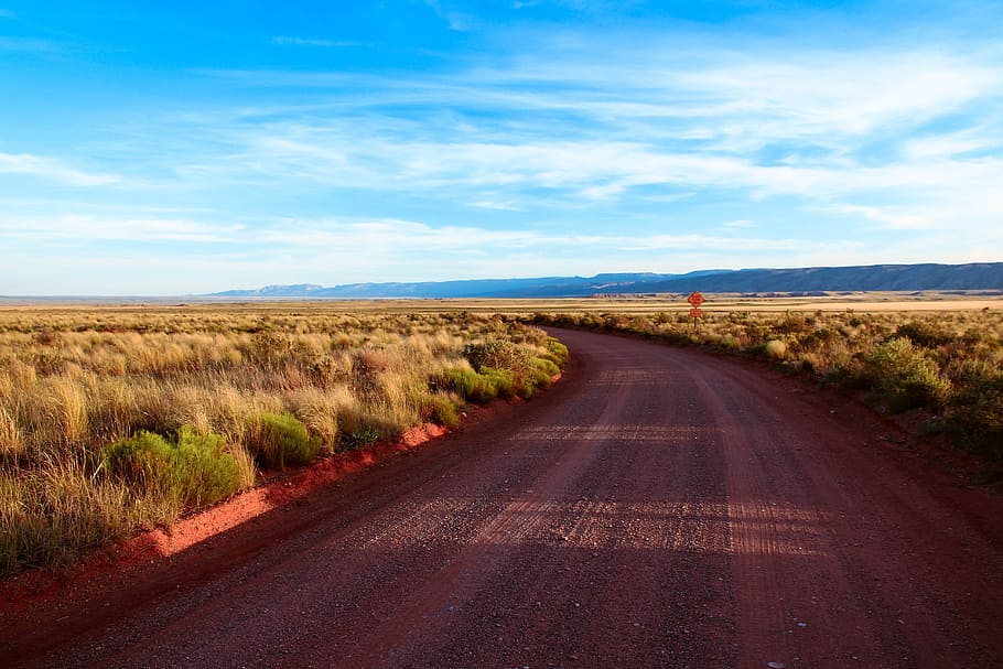 road, landscape, sky, outdoors, nature, marble canyon, arizona, HD wallpaper