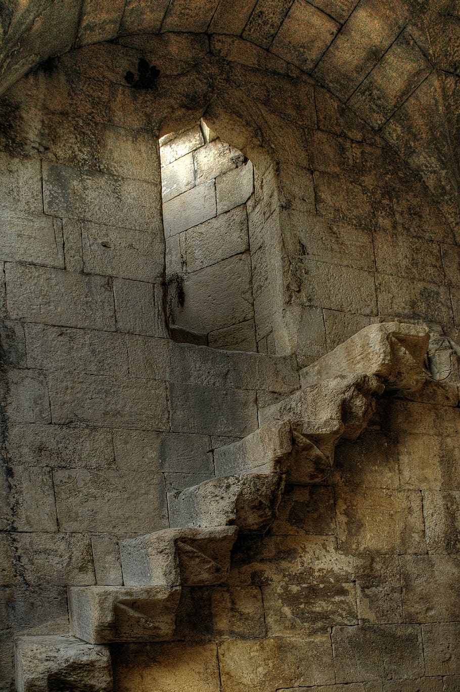 staircase, pierre, former, architecture, old, indoors, built structure HD wallpaper