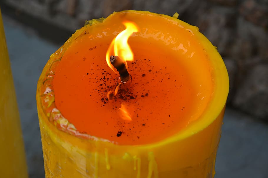 flame, candle, yellow, wax, fire, light, warm, christmas, faith HD wallpaper