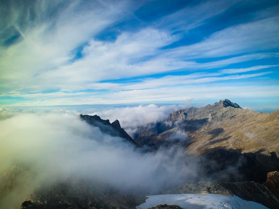 landscape, mountains, clouds, nature, cloud - sky, no people HD wallpaper