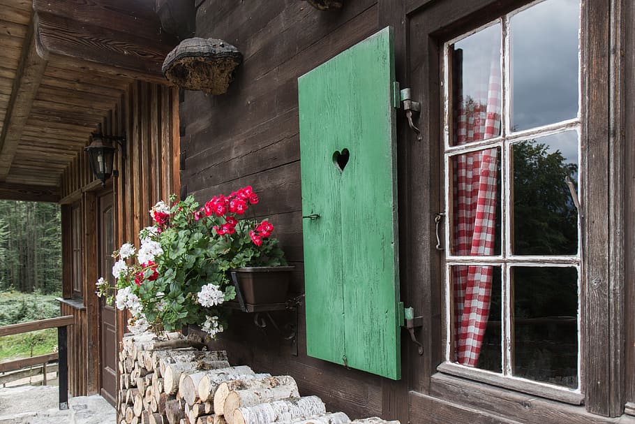 alpine, bavaria, flowers, germany, window, garmisch partenkirchen HD wallpaper