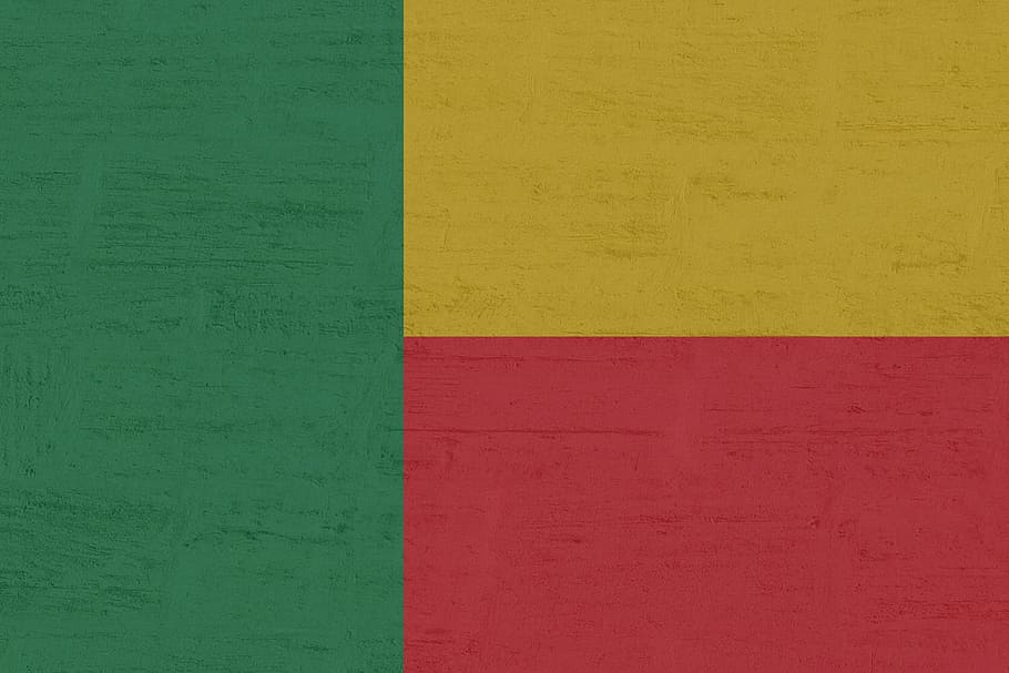 benin, flag, wall - building feature, yellow, built structure HD wallpaper