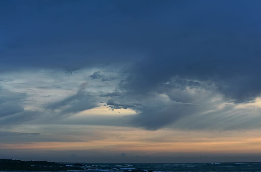 sunset, sky, cloud, ocean, horizon, cloud - sky, sea, scenics - nature HD wallpaper