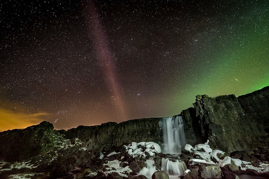 astronomy, aurora borealis, constellation, dark, dawn, dusk HD wallpaper