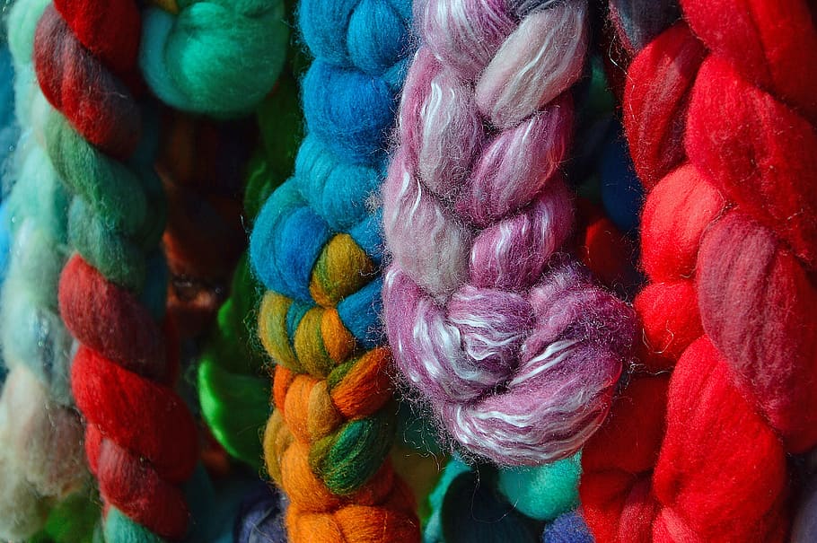 thread, material, color, red, green, mood, sewing, multi colored HD wallpaper