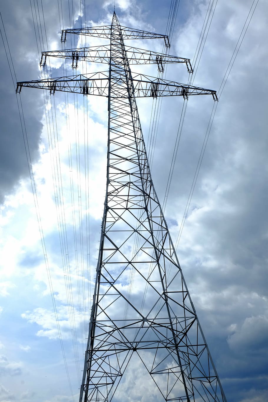 pylon, current, electricity, strommast, power line, energy
