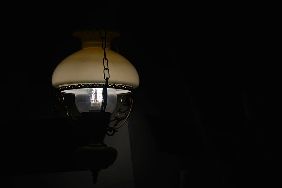 lamp, light, dark, detail, shadow, retro, electric Lamp, lighting Equipment HD wallpaper