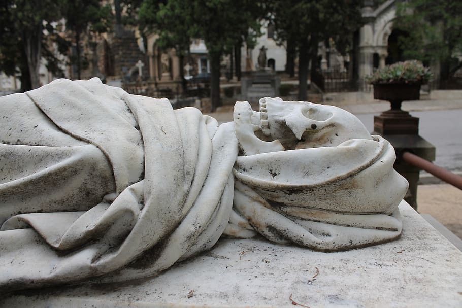 death, statue, stone, sculpture, cemetery, marble, built structure HD wallpaper