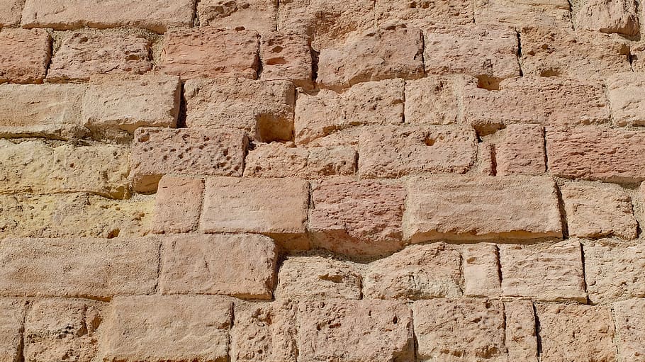 wall, stone, old, rough, ancient, texture, pattern, background HD wallpaper