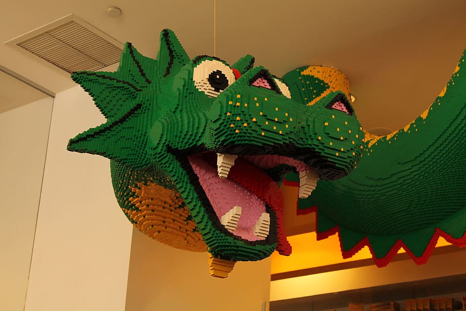lego, structure, creativity, armatodo, dragon, records, animal representation HD wallpaper